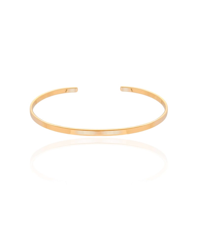 Bracelete Liso Banhado a Ouro 18K