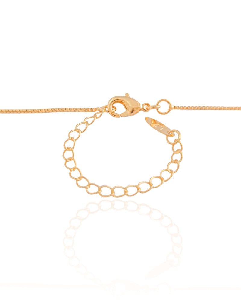 Gargantilha Veneziana Coração Liso Banhado a Ouro 18K