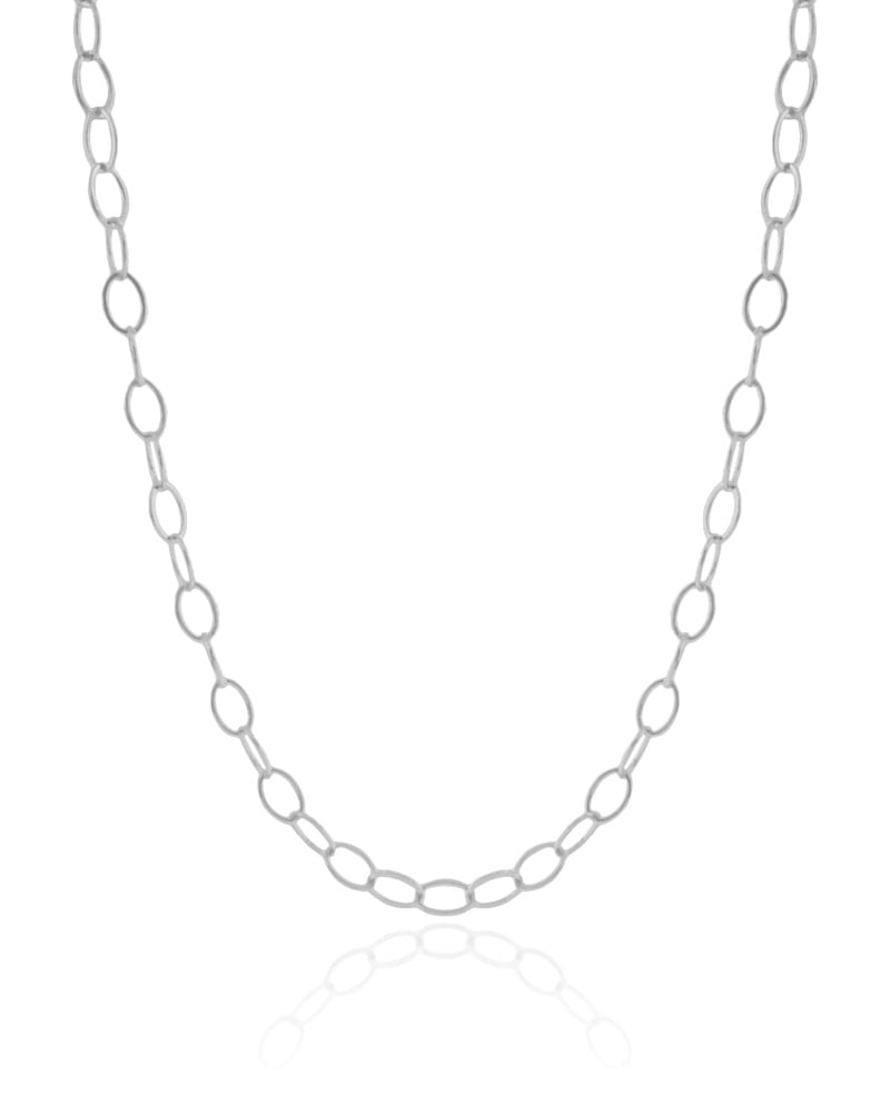 Choker Elos Ovais 5 mm Ródio Branco