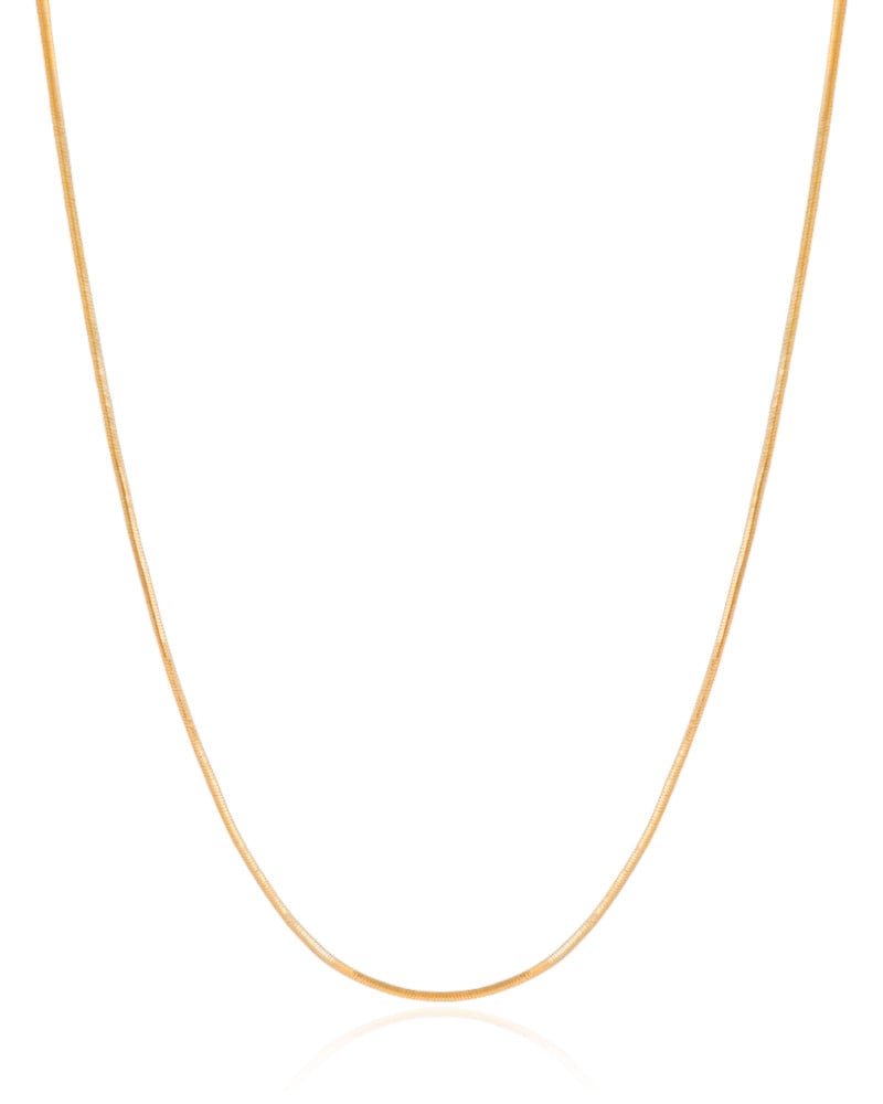 Gargantilha Rabo de Rato 1 mm Banhado a Ouro 18K