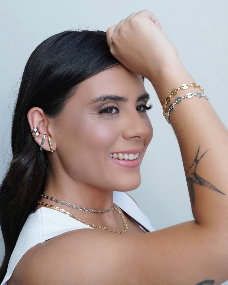 Piercing Detalhado Liso Ródio Branco