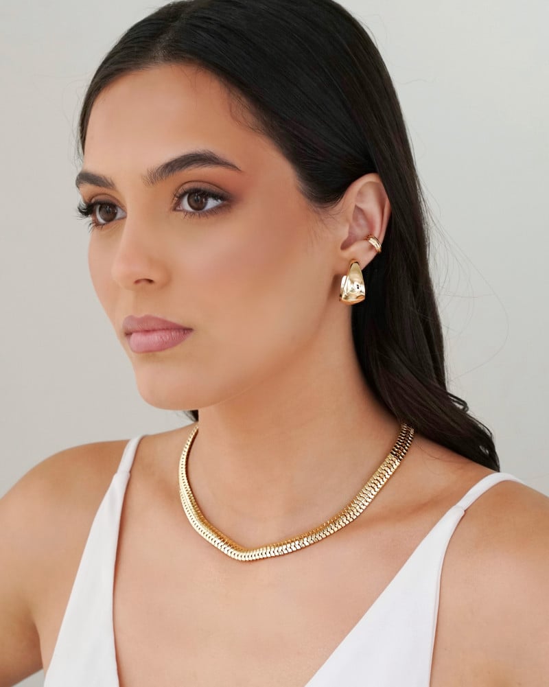 Brinco Argola Gota Lisa 2.5 cm Banhado a Ouro 18K