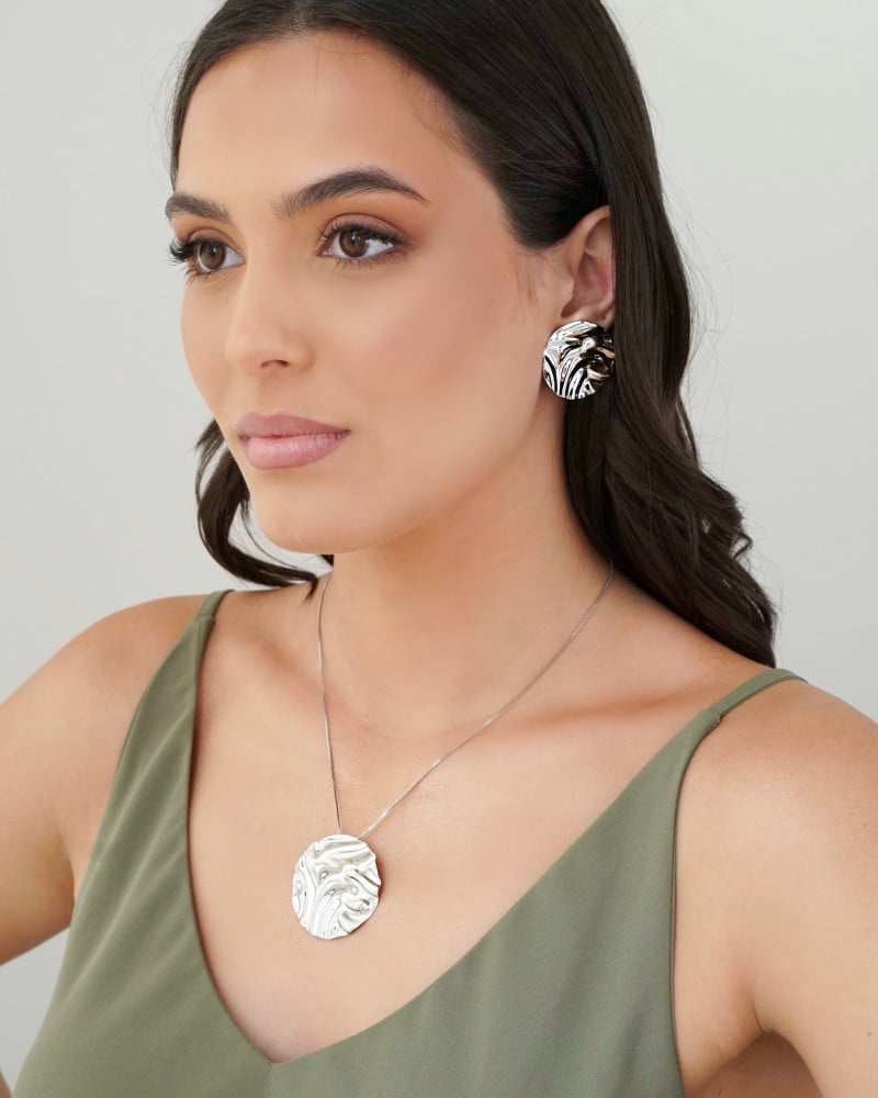 Gargantilha Veneziana Redondo Orgânico Ródio Branco