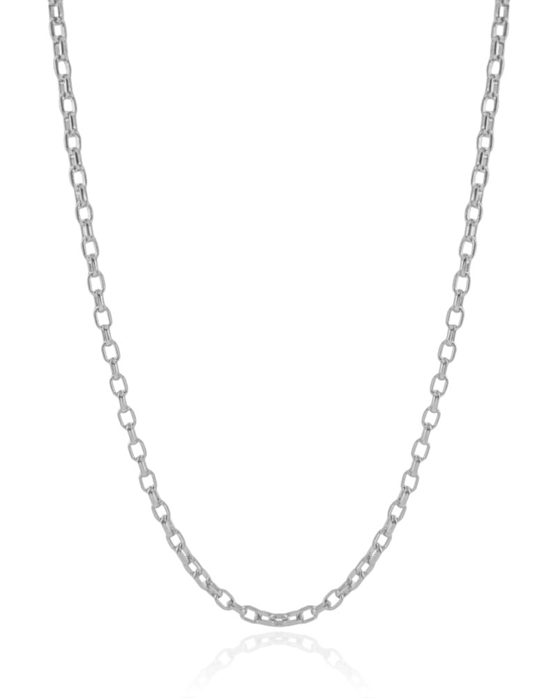 Gargantilha Elos 3 mm Ródio Branco
