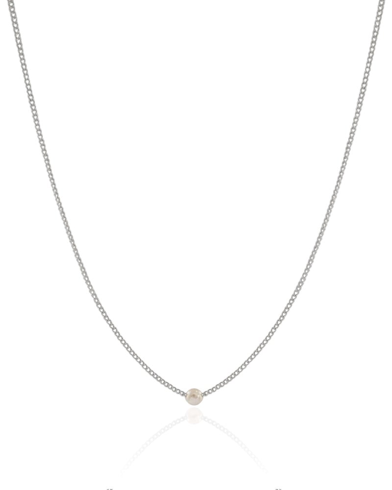 Choker Grumet Pérola Ródio Branco