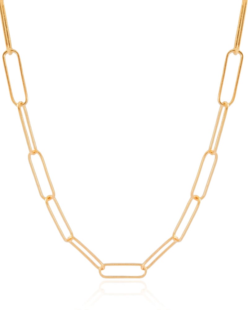 Gargantilha Elos Ovais 6 mm Banhado a Ouro 18K