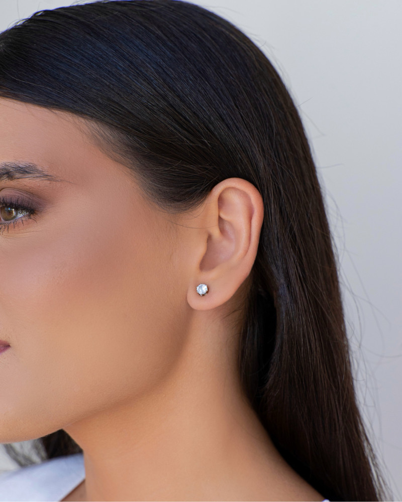 Ear Jacket Pontos de Luz Cristal Ródio Branco