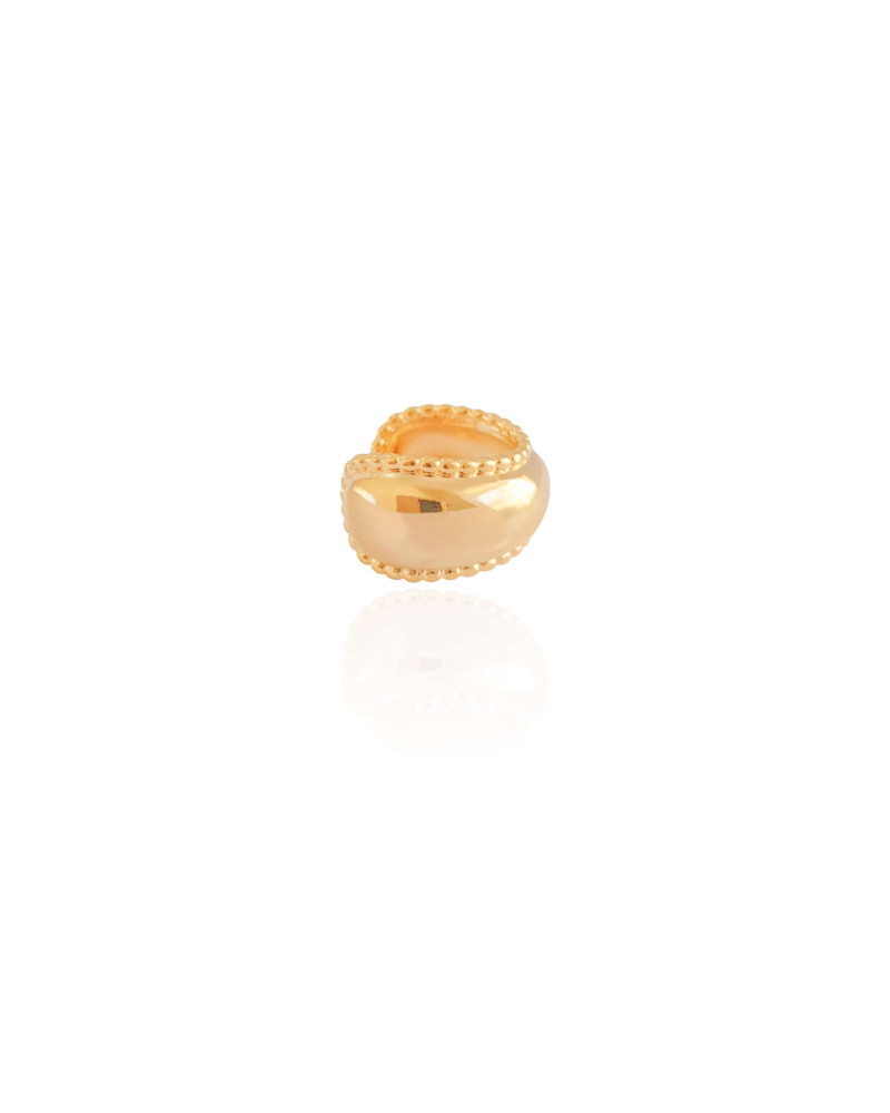 Piercing Liso Bolinhas Banhado a Ouro 18K