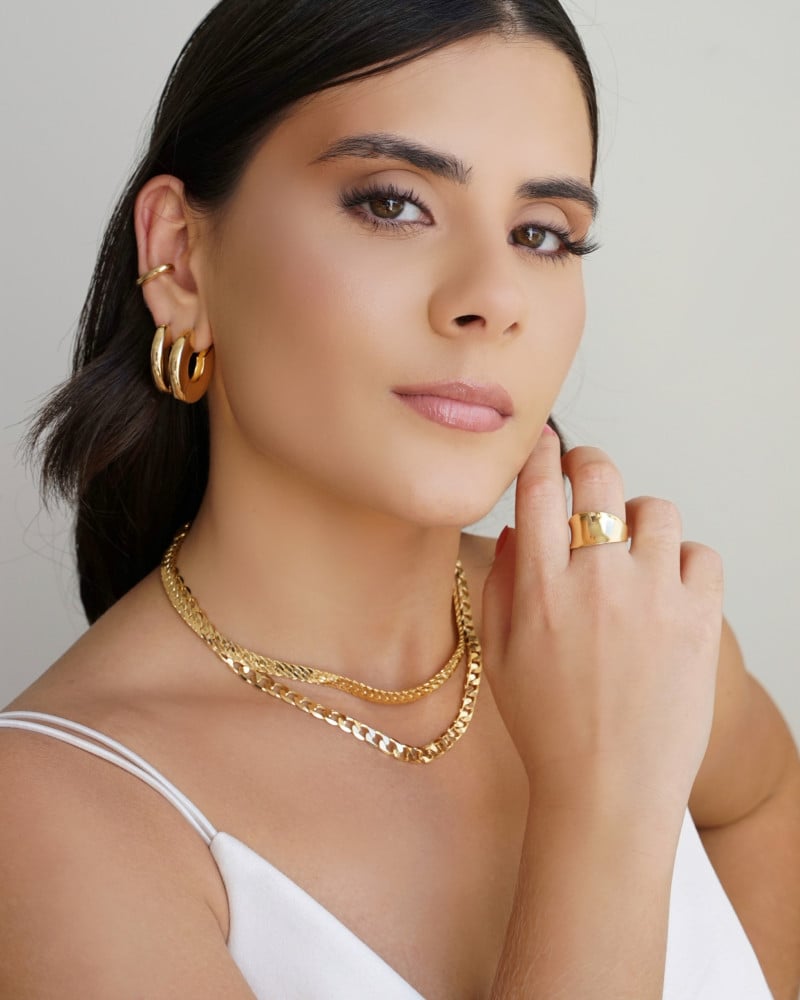 Piercing Liso Banhado a Ouro 18K