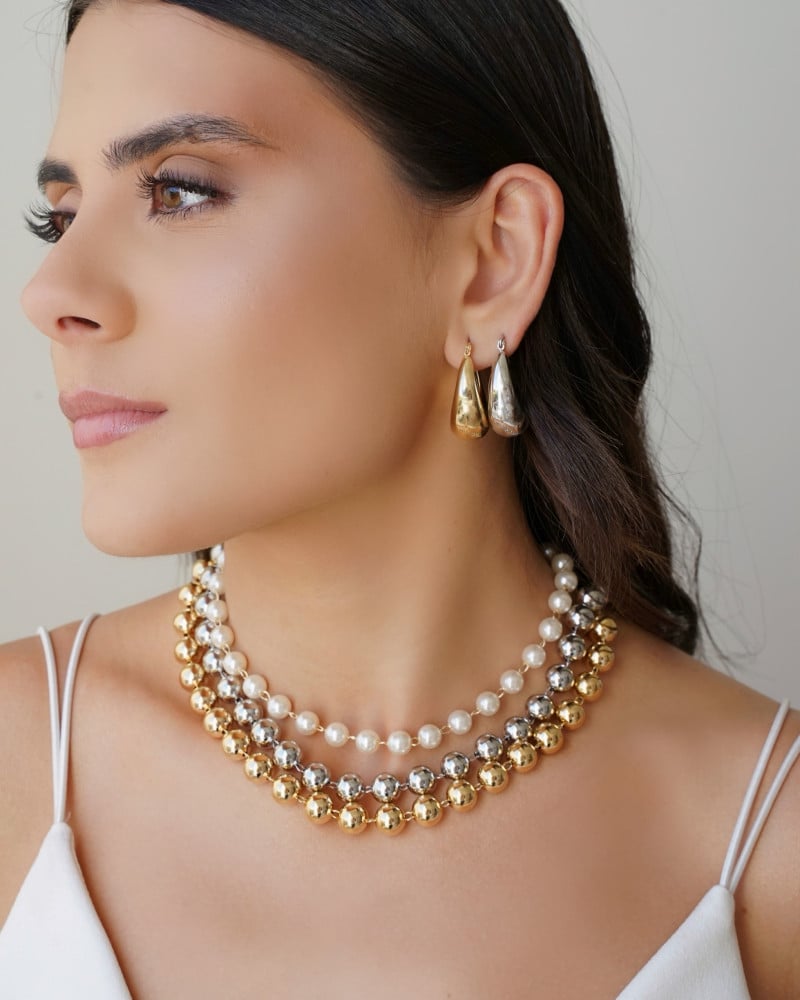 Brinco Argola Tubo Liso Fecho Italiano 3.1 cm Banhado a Ouro 18K