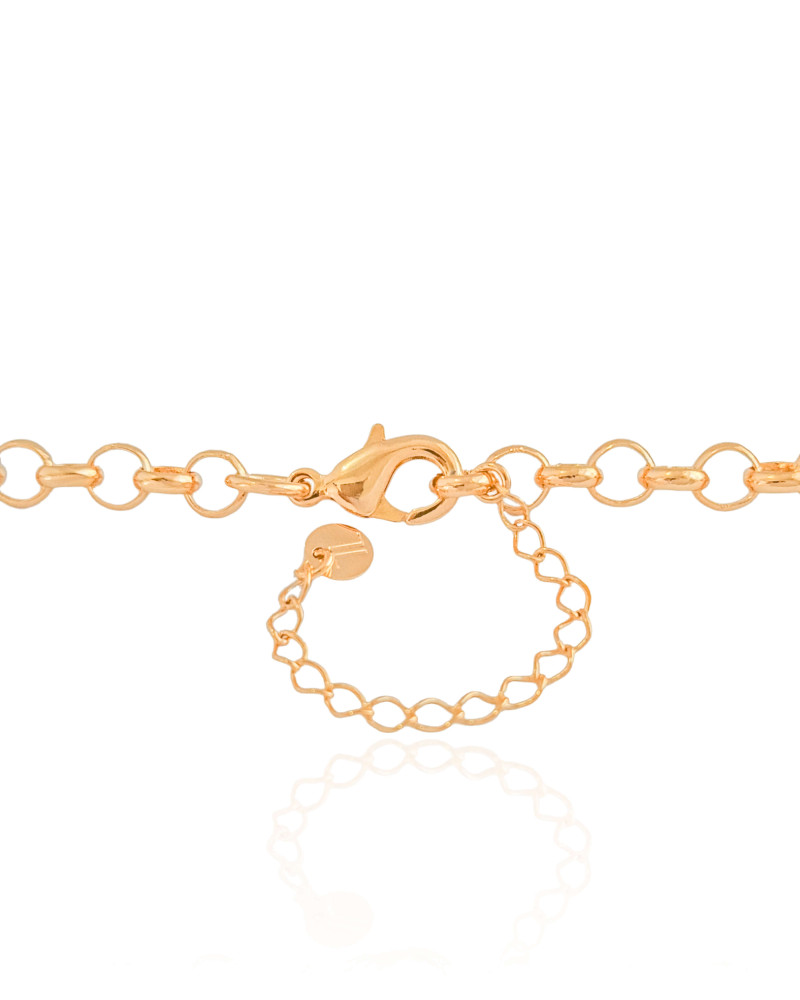 Gargantilha Elos Portugueses Orgânico Vazado Banhado a Ouro 18K