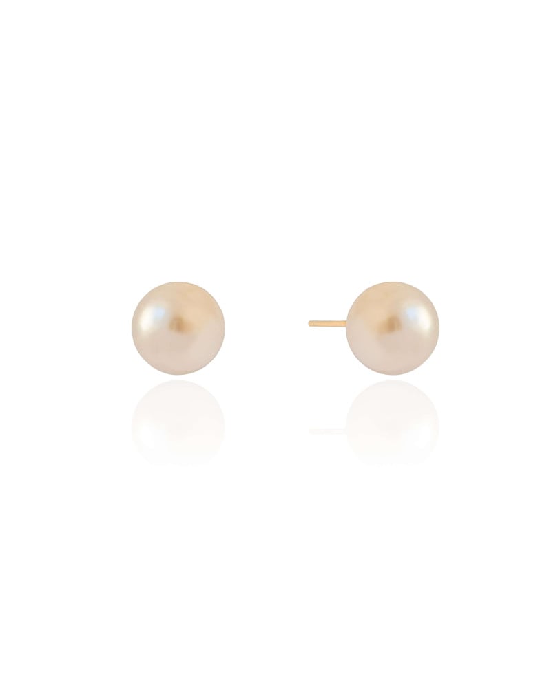 Brinco Pérola 12 mm Banhado a Ouro 18K
