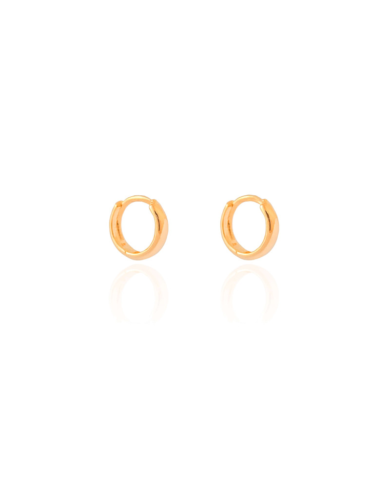 Brinco Argola Lisa 1.2 cm Banhado a Ouro 18K