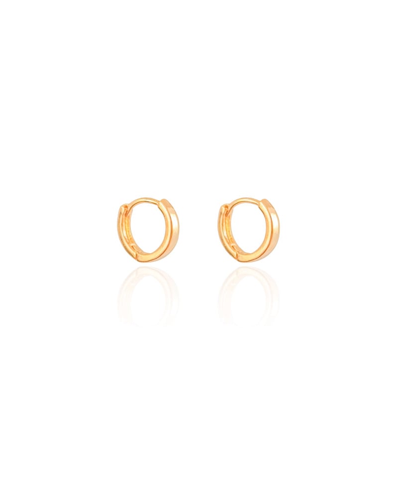 Brinco Argola Click 1.2 cm Banhado a Ouro 18K