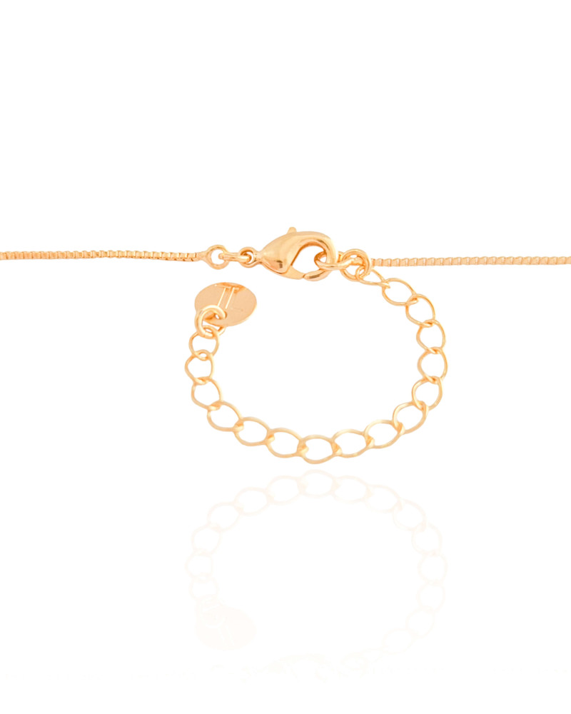 Gargantilha Longa Veneziana Pingente Orgânico 3.8 cm Banhado a Ouro 18K - 60 cm