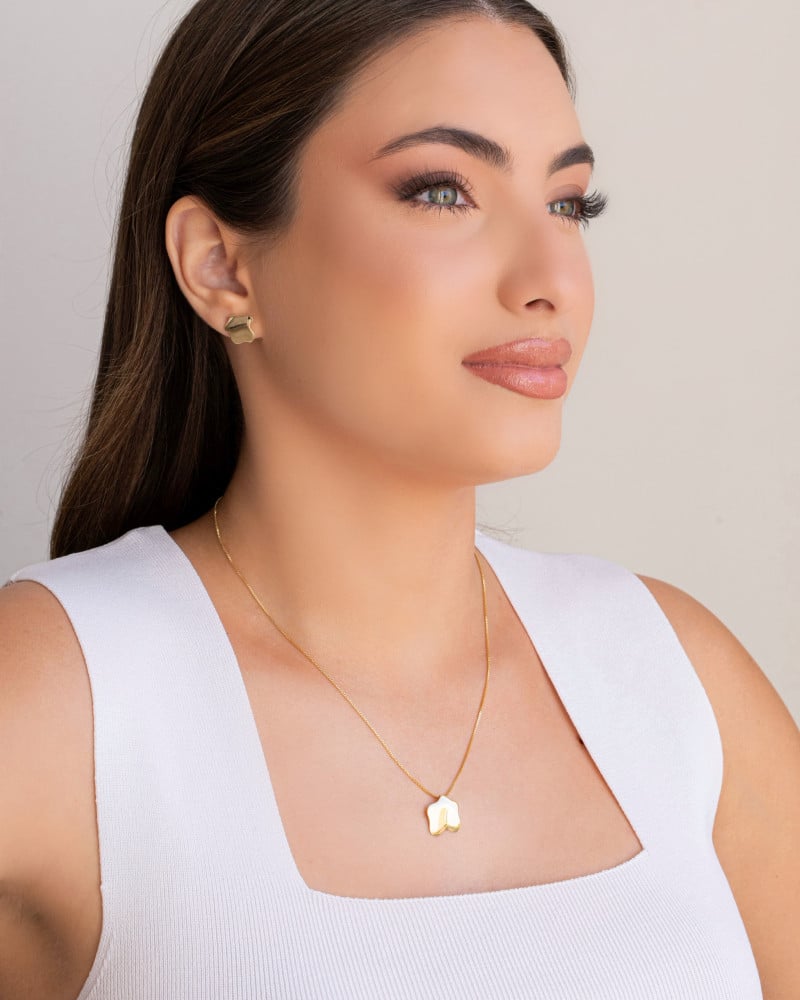 Gargantilha Veneziana Pingente Orgânico Liso 1.5 cm Banhado a Ouro 18K 45cm