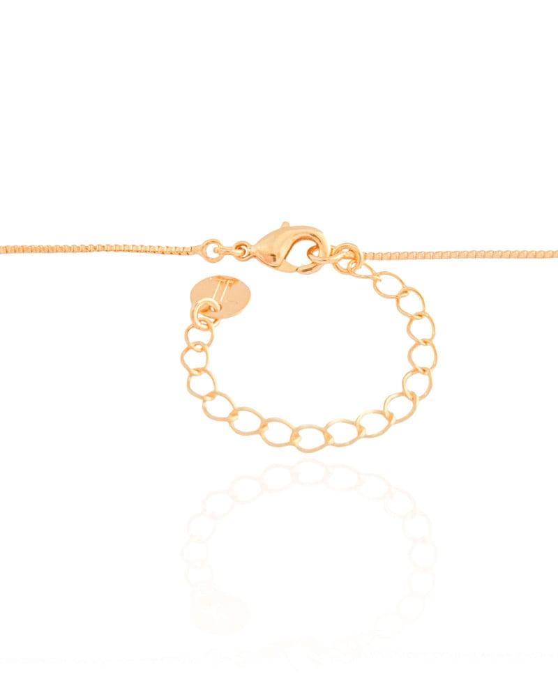 Gargantilha Veneziana Pingente Orgânico Liso 1.5 cm Banhado a Ouro 18K 45cm