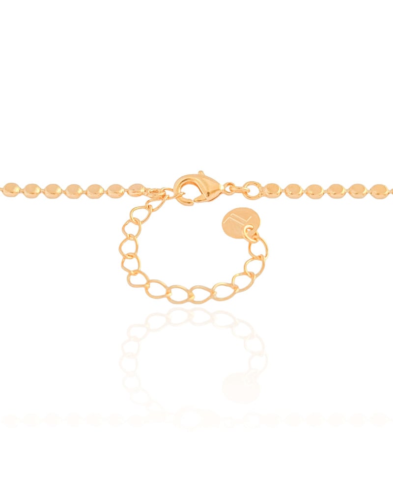 Gargantilha Gravata Plaquinhas Achatadas Banhado a Ouro 18K - 45 cm