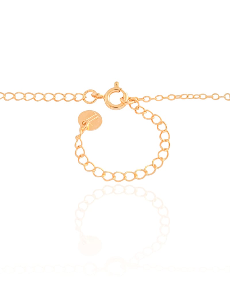 Choker Elos Plaquinhas Lisas Banhado a Ouro 18K - 35 cm