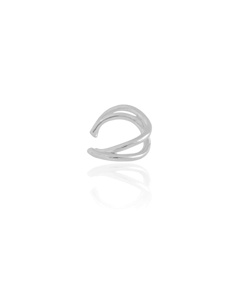 Piercing Fio Duplo Ródio Branco