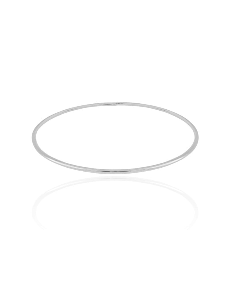 Bracelete Fechado Fio Ródio Branco