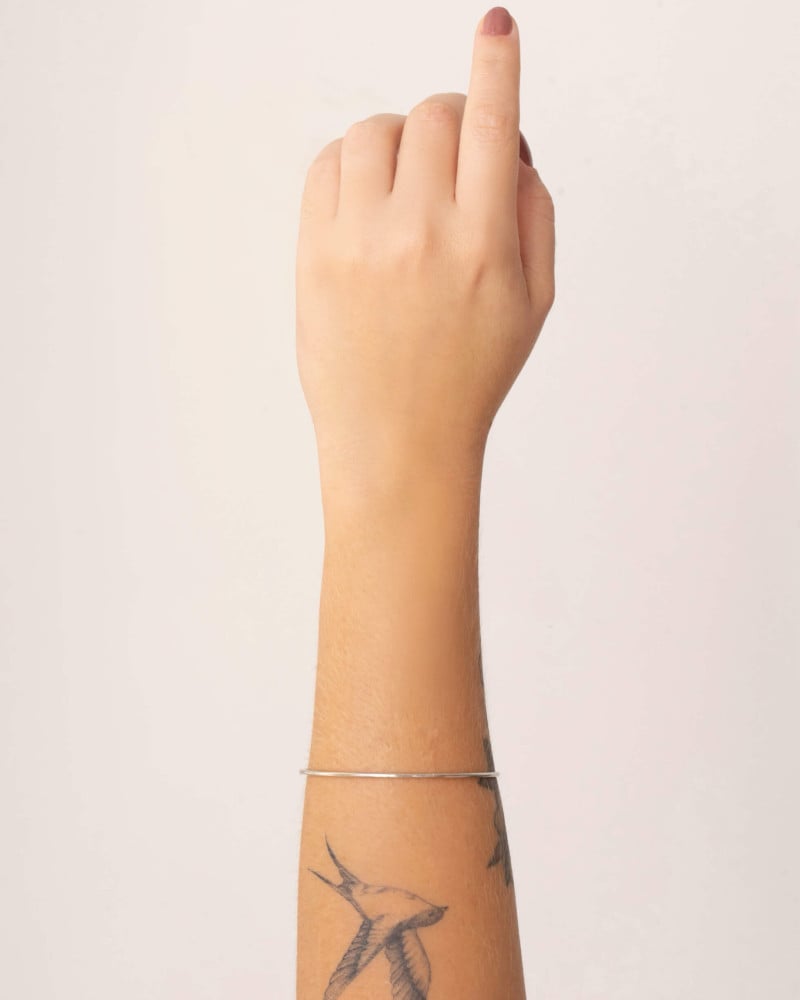 Bracelete Fechado Fio Ródio Branco