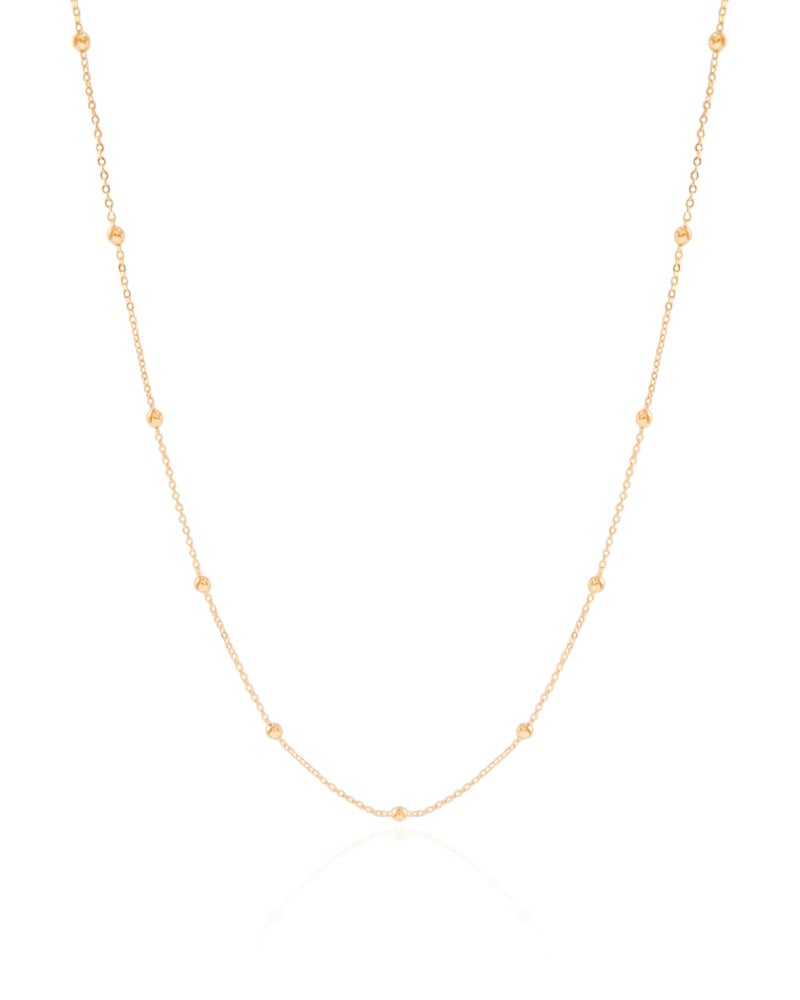 Choker Elos Bolinhas Banhado a Ouro 18K - 35 cm