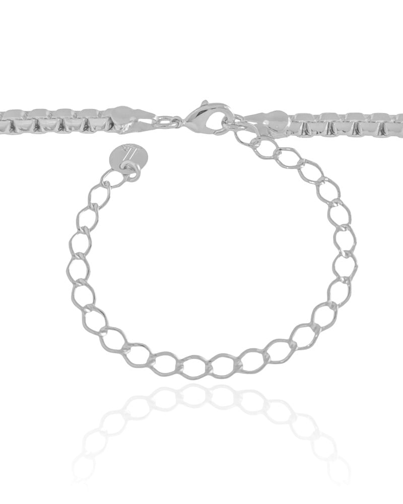 Choker Malha Egípcia 4 mm Ródio Branco