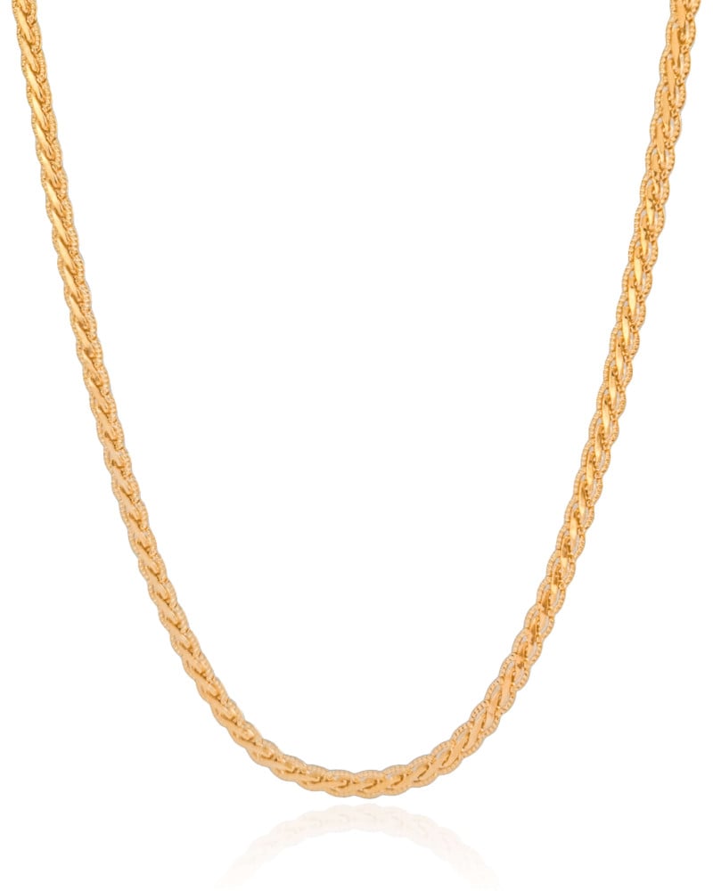 Choker Trançada 4 mm Banhado a Ouro 18K