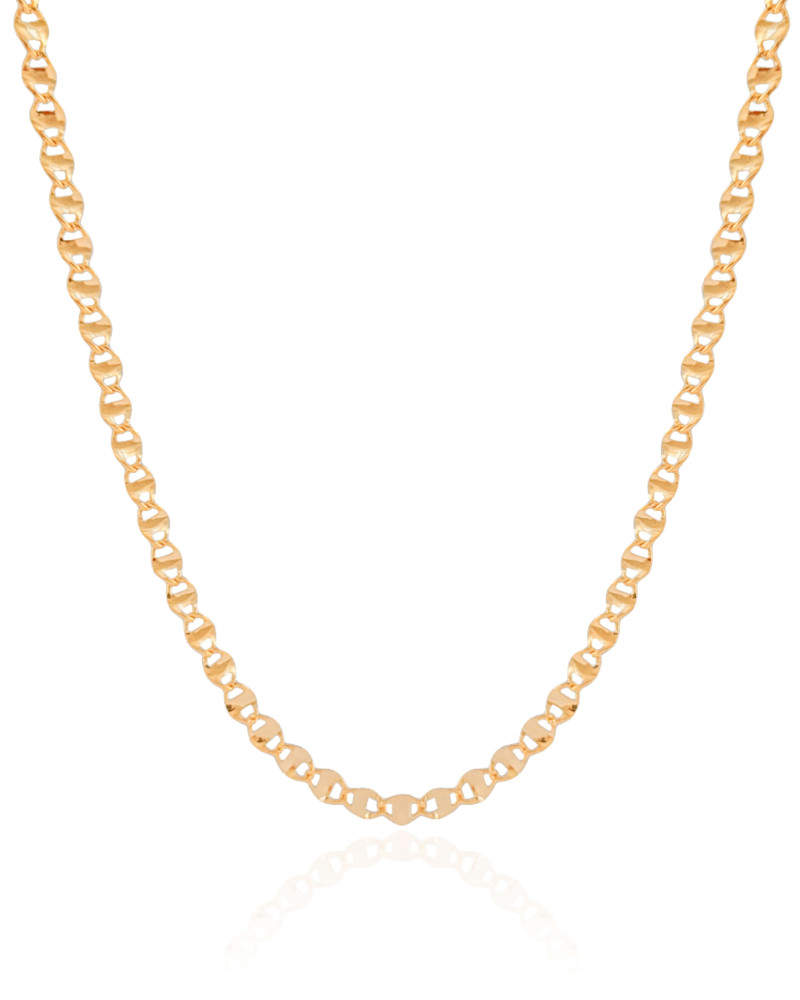 Choker Piastrine 4 mm Banhado a Ouro 18K