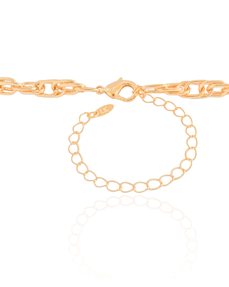 Choker Elos Entrelaçados 6 mm Banhado a Ouro 18K