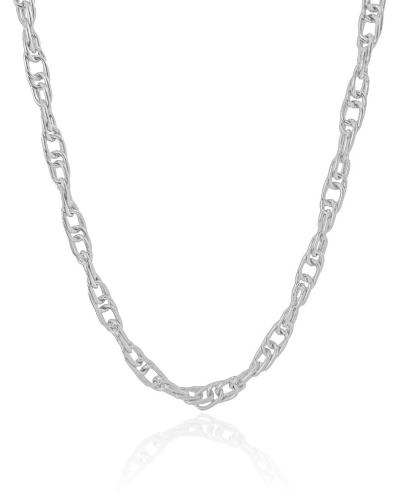 Choker Elos Entrelaçados 6 mm Ródio Branco