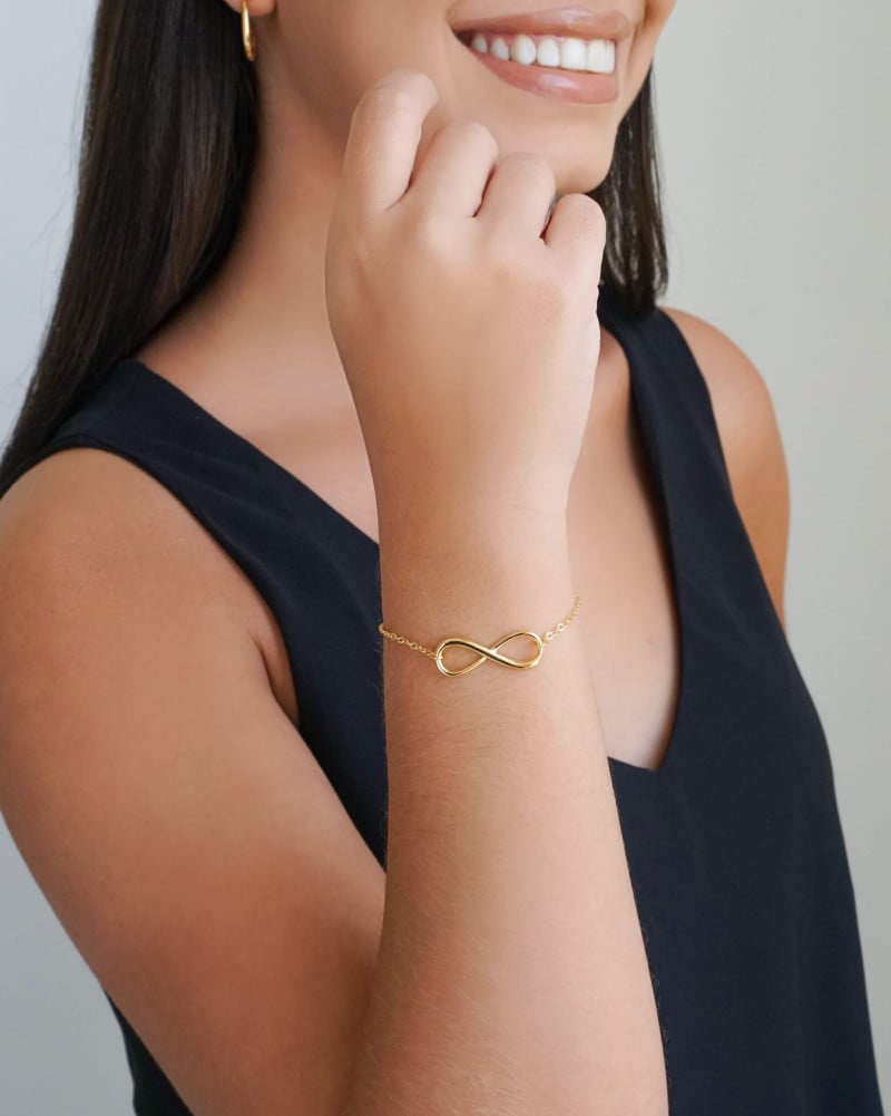 Pulseira Elos Infinito Banhado a Ouro 18K