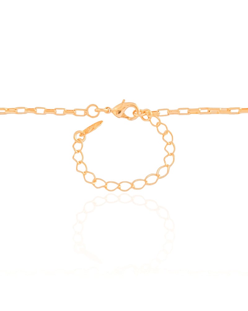 Gargantilha Elos Retos 2 mm Banhado a Ouro 18K - 45 cm