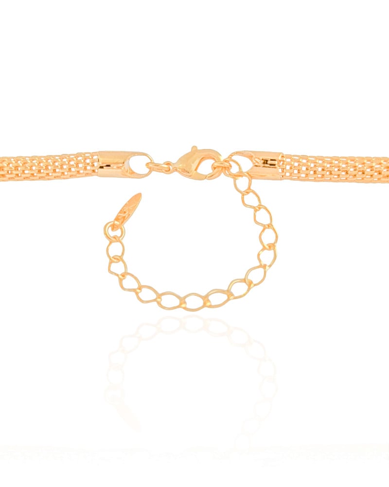Gargantilha Malha Italiana 4 mm Banhado a Ouro 18K - 45 cm
