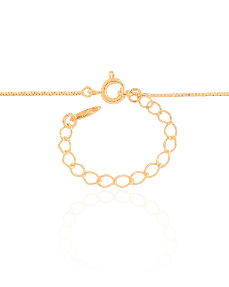 Gargantilha Veneziana Coração Liso Banhado a Ouro 18K - 45 cm