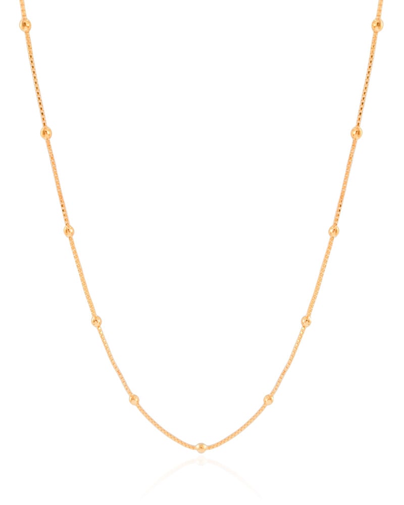 Gargantilha Veneziana Bolinhas 3 mm Banhado a Ouro 18K - 45 cm