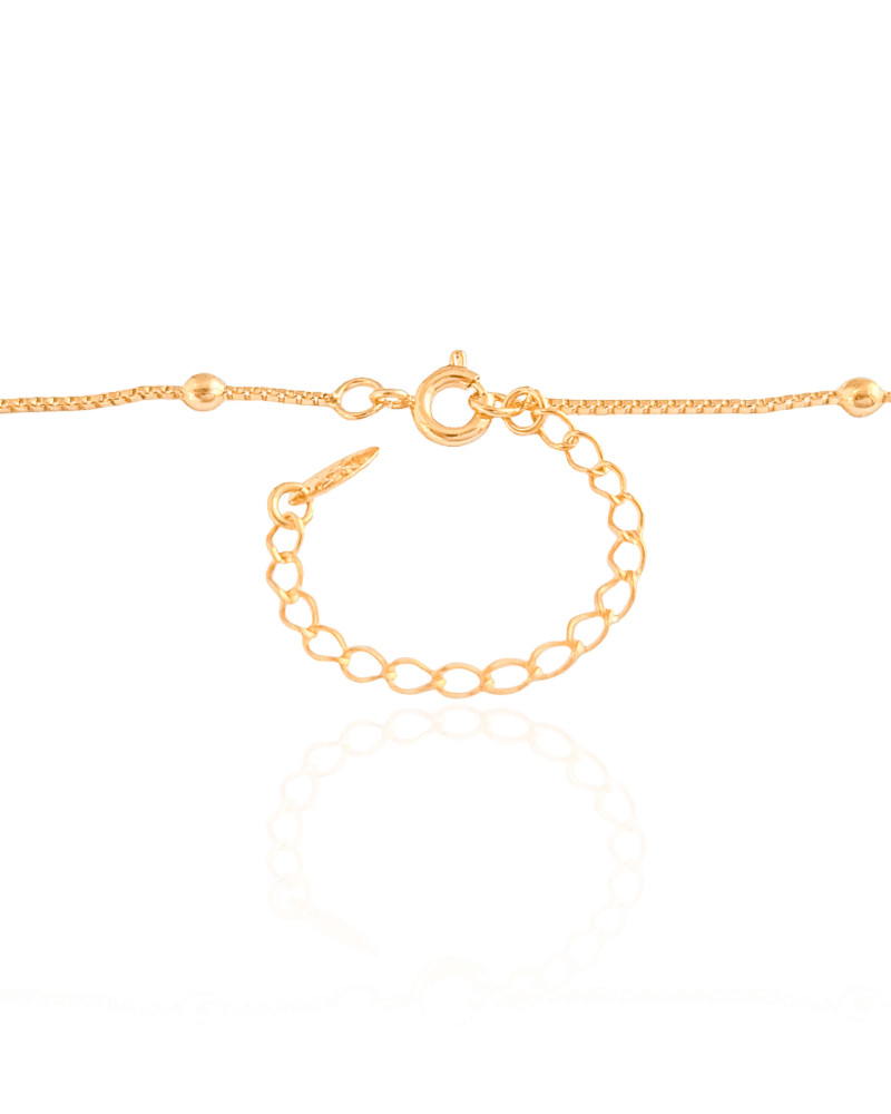 Gargantilha Veneziana Bolinhas 3 mm Banhado a Ouro 18K - 45 cm