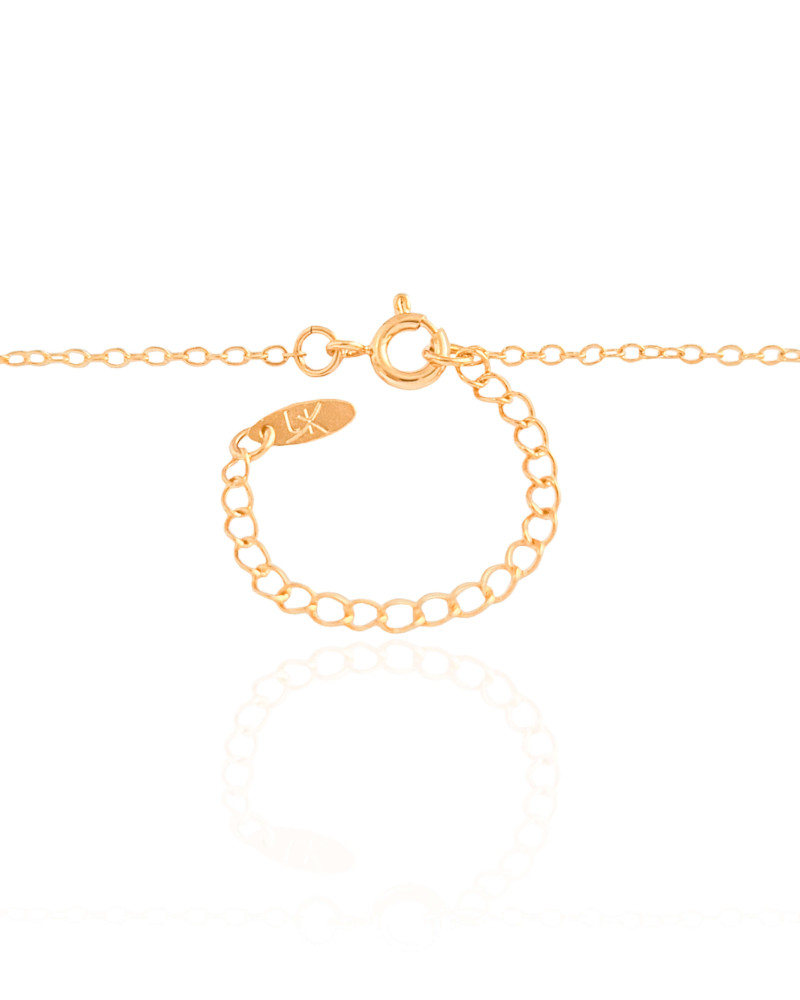 Gargantilha Elos Pingente Batimentos Pet Banhado a Ouro 18K - 48 cm
