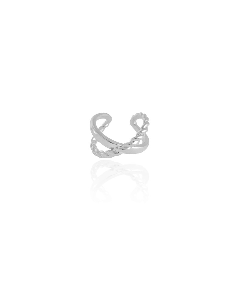 Piercing em X Torcido Ródio Branco