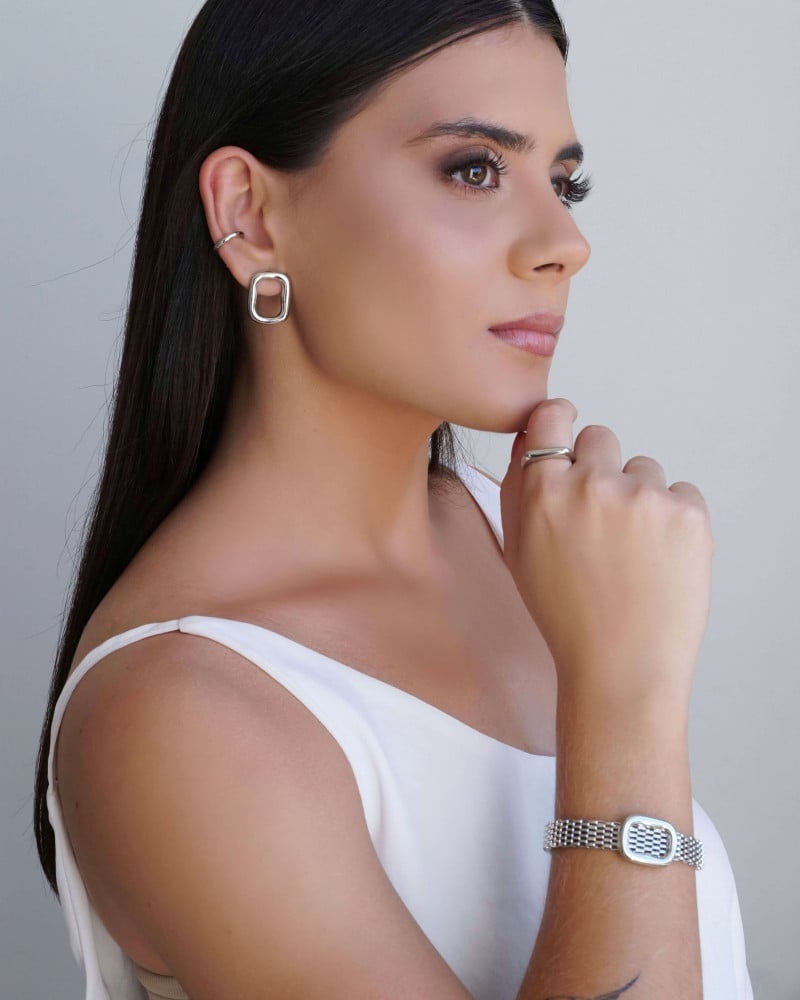Anel Reto Liso Tamanho 24 Ródio Branco
