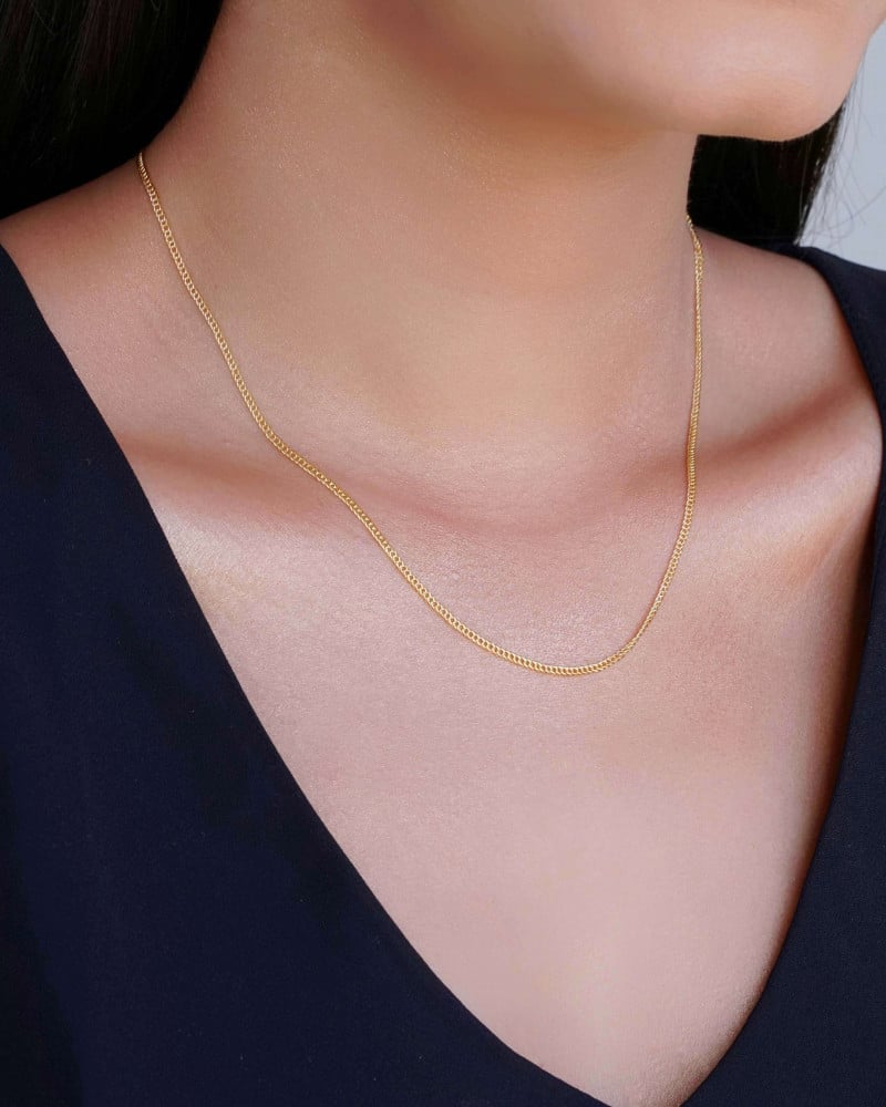 Gargantilha Grummet 2 mm Banhado a Ouro 18K - 45 cm