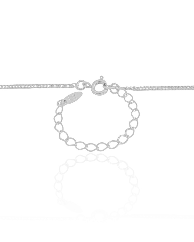 Gargantilha Grummet 2 mm Ródio Branco - 45 cm