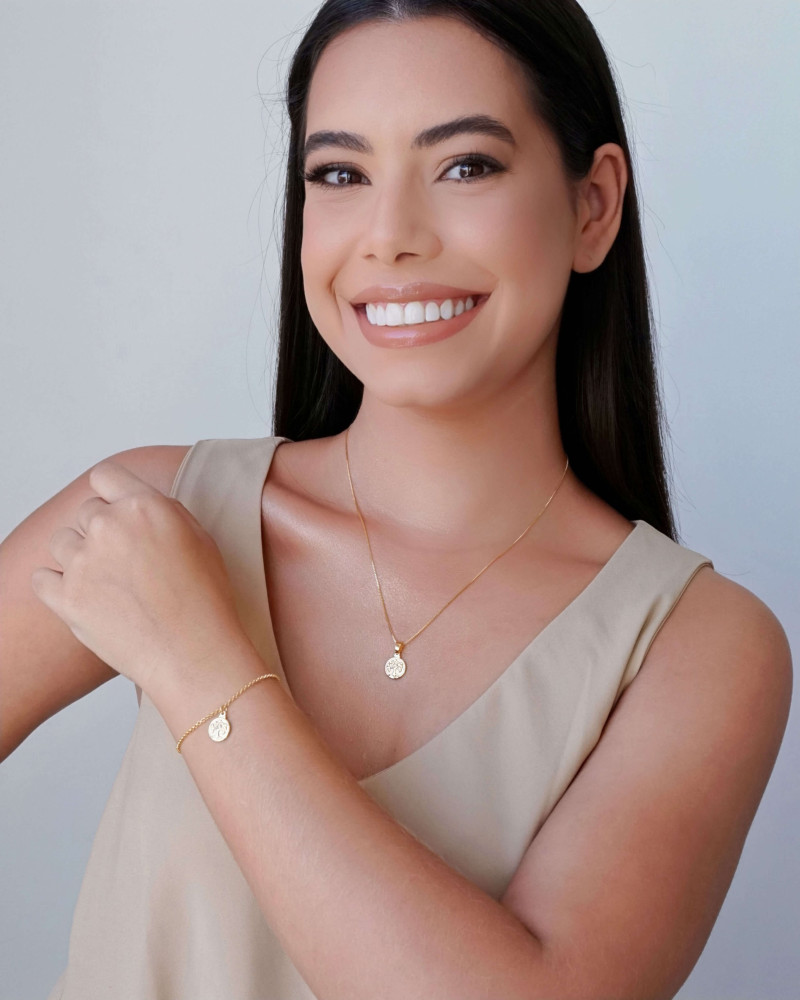 Pulseira Elos Portugueses Árvore da Vida Banhado a Ouro 18K