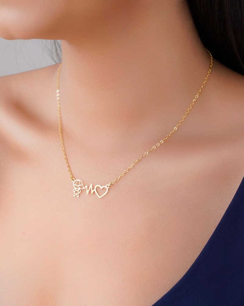 Gargantilha Elos Batimentos Filho Banhado a Ouro 18K - 40 cm