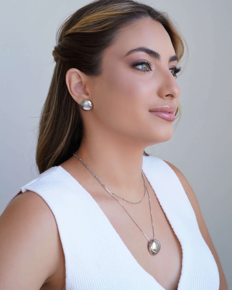 Choker Veneziana Bolinhas 2 mm Ródio Branco