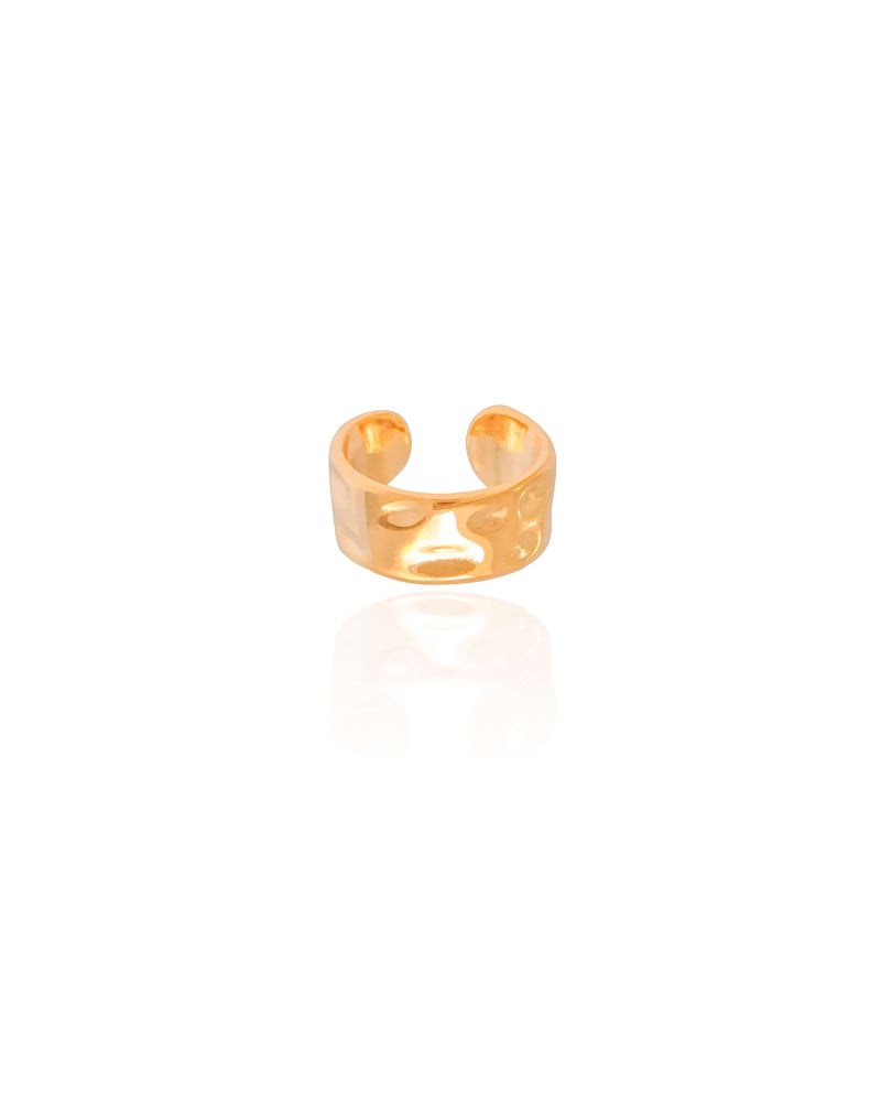 Piercing Martelado Banhado a Ouro 18K
