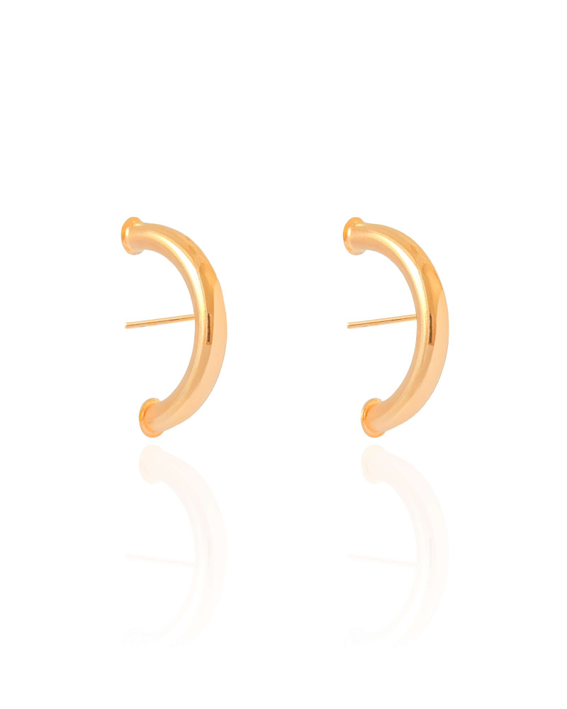 Ear Hook Tubo 4 mm Banhado a Ouro 18K