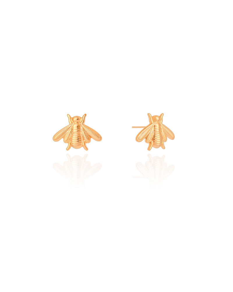 Brinco Abelha Banhado a Ouro 18K