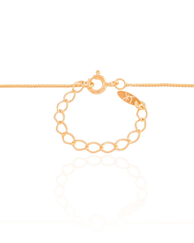 Gargantilha Veneziana Letra L Cravejada Cristal Banhado a Ouro 18K - 45 cm